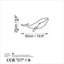 Wallity Escultura de Pared Whale - M Negro